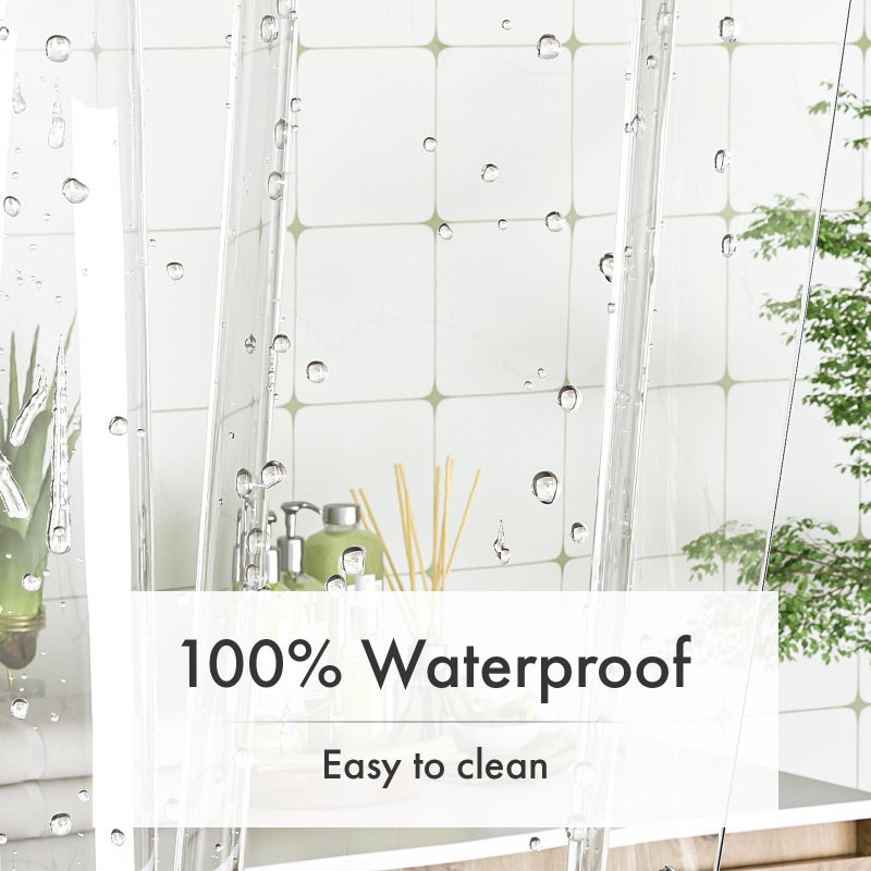 Amazer Extra Long Shower Curtain Liner, 72 x 96 Clear Plastic Shower Liner PEVA Waterproof Medium Weight Shower Curtains for Bathroom with Magnets and Grommets - Image 5